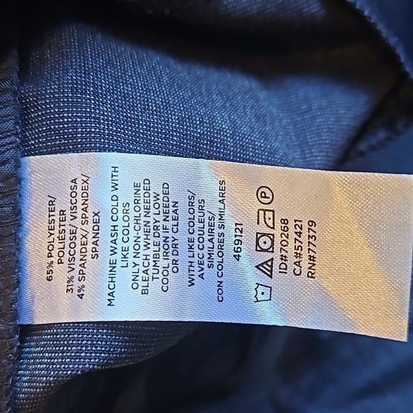 Ann Taylor Factory Navy Micro Check Cury Fit Straigt Leg Work Pants 10 NWT - Picture 10 of 11